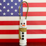 30mm Shell Snowman Ornament-Green