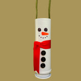 30mm Shell Snowman Ornament-Red