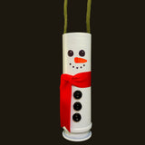 30mm Shell Snowman Ornament-Red