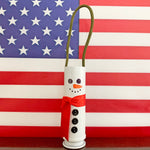 30mm Shell Snowman Ornament-Red